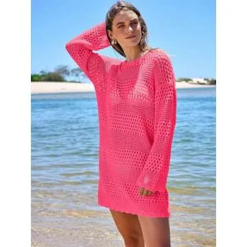 Prinbara Crochet Cover Up for Women Summer Beachwear