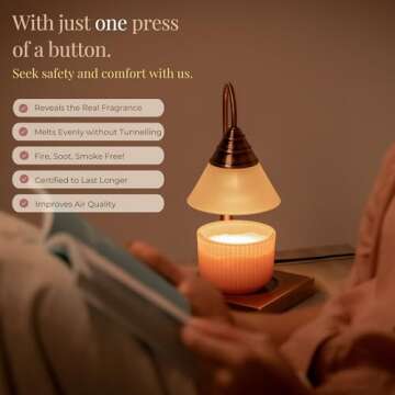 Hestia Adjustable Candle Warmer Lamp with Timer & Dimmable Light