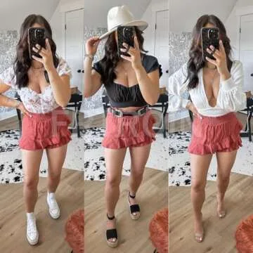 FRTROIN Fashion Mini Wrap Skirts for Women Summer