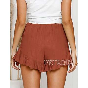 FRTROIN Fashion Mini Wrap Skirts for Women Summer