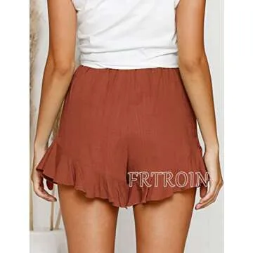 FRTROIN Fashion Mini Wrap Skirts for Women Summer