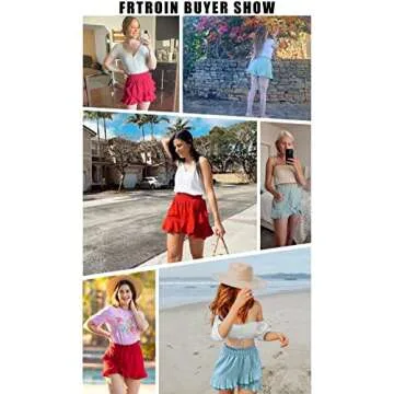 FRTROIN Fashion Mini Wrap Skirts for Women Summer