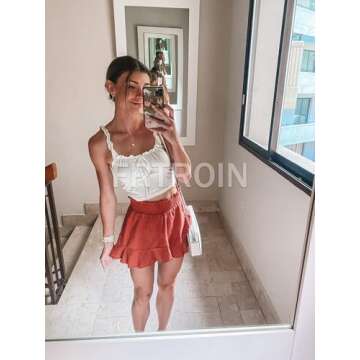 FRTROIN Fashion Mini Wrap Skirts for Women Summer