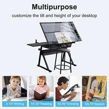 Waful Adjustable Drafting Table for Artists and Students