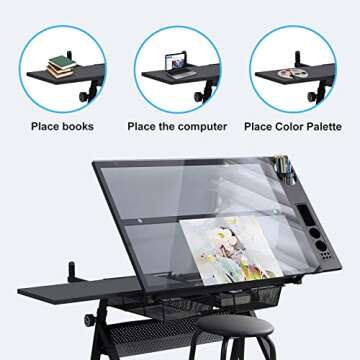 Waful Adjustable Drafting Table for Artists and Students