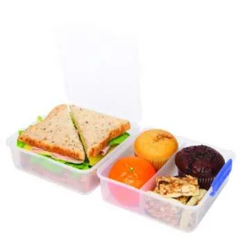 Sistema 21731ZS Go Collection Lunch Cube - Multi-Compartment Food Storage Container, Assorted Colors