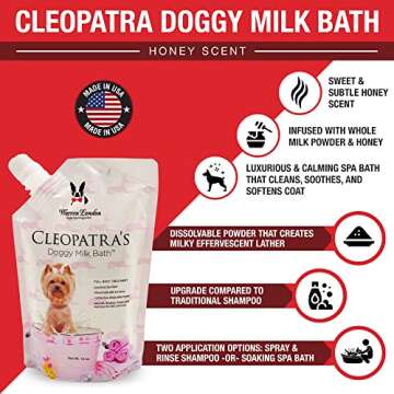 Warren London Cleopatra's Doggy Milk Bath 32oz | Luxurious Dog Shampoo and Conditioner w/Whole Milk ...