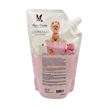 Warren London Cleopatra's Doggy Milk Bath 32oz | Luxurious Dog Shampoo and Conditioner w/Whole Milk Powder and Honey for Silky Smooth Coat | Use as a Full Bath Soak or Spray On Dog Shampoo