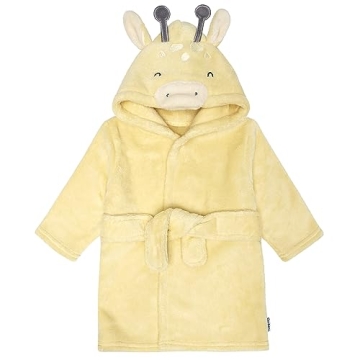 Gerber Baby Hooded Giraffe Character Bathrobe - Soft & Cute, 0-9 Months