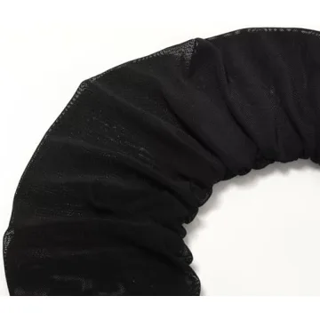 Hazhlko Women's Super Long Ruched Mesh Tulle Gloves