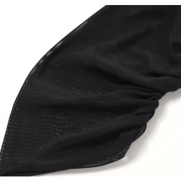 Hazhlko Women's Super Long Ruched Mesh Tulle Gloves