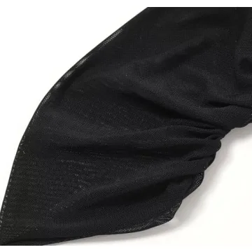 Hazhlko Women's Super Long Ruched Mesh Tulle Gloves