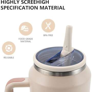 40 oz Tumbler Replacement Lids for Stanley - Spill Proof