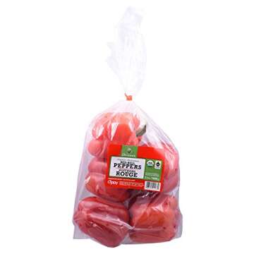 OPPY Organic Red Bell Peppers 2lb, 32 OZ