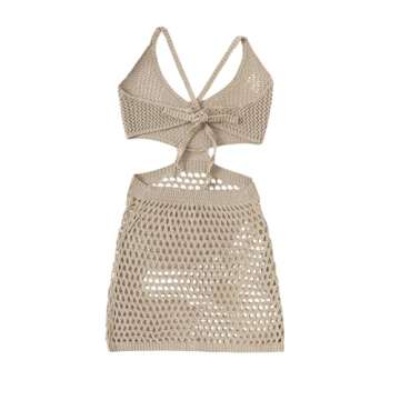 COZYEASE Women's Crochet Cover Up Dress for Swimsuits