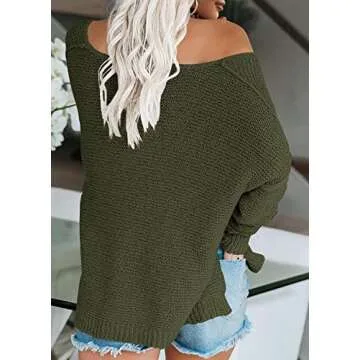 LAICIGO Women's Off Shoulder Knit Sweater - Chic & Comfortable
