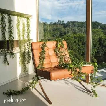 PENGYEE 6 Pack 5.57ft Artificial Greenery Garland, Leaf Garland for Room Decor, Garlands for Decoration, Fake Vines Hanging Plants for Home Bedroom Garden Wall Wedding Decor-042