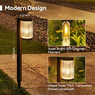 ELECLINK Solar Pathway Lights for Elegant Outdoor Illumination