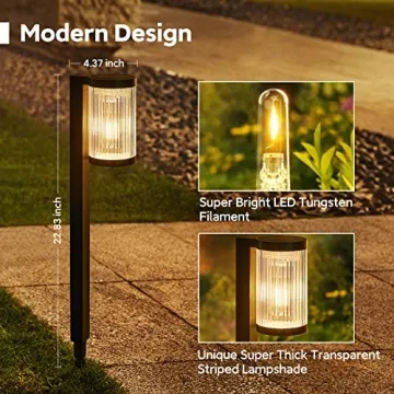 ELECLINK Solar Pathway Lights for Elegant Outdoor Illumination