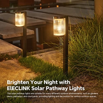 ELECLINK Solar Pathway Lights for Elegant Outdoor Illumination