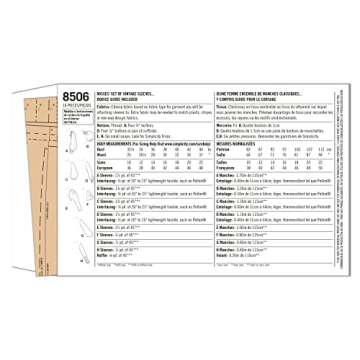 Simplicity Creative Patterns Sleeves for Tops, Vests, and Coats