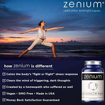 Zenium Natural Stress Relief Supplement for Calm Mind