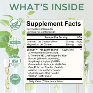 Zenium Natural Stress Relief Supplement for Calm Mind