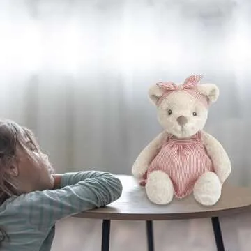 MON AMI Ellie The Bear Stuffed Animal – 11’’, Sundressed Teddy Bear Plush for Baby Shower, Cute Plushies for Kids of All Ages
