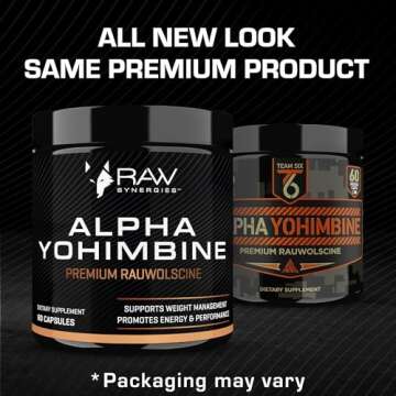 Alpha Yohimbine – Yohimbe Bark Fat Burner, Weight Loss Pills That Work Fast - 3rd Party Tested for Purity and Potency, 60 capsules by RAW Synergies