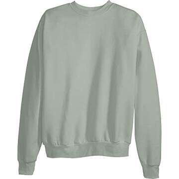 Hanes Men's EcoSmart Sweatshirt, stonewashed green, 3XL