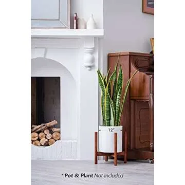 Stylish Mkono Mid Century Wooden Plant Stand for Indoor Use