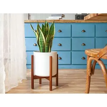 Stylish Mkono Mid Century Wooden Plant Stand for Indoor Use