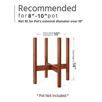 Stylish Mkono Mid Century Wooden Plant Stand for Indoor Use