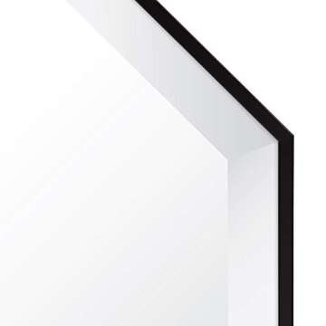 Kate and Laurel Rhodes Modern Octagon Wall Mirror, Black 25x25 Inches