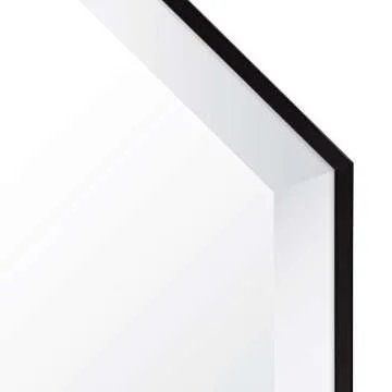 Kate and Laurel Rhodes Modern Octagon Wall Mirror, Black 25x25 Inches