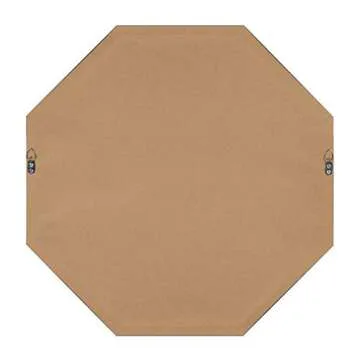 Kate and Laurel Rhodes Modern Octagon Wall Mirror, Black 25x25 Inches