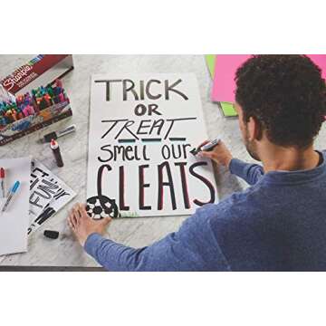 Sharpie 44001 Oversized Chisel Tip Extra Wide Magnum Permanent Marker (4 Pack), Black, Sturdy Extra-wide Felt Chisel Tip, Quick-drying Ink is Fade-and Water-Resistant