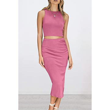 Chic PRETTYGARDEN Women's Summer Tank and Skirt Set