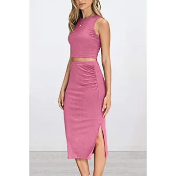 Chic PRETTYGARDEN Women's Summer Tank and Skirt Set