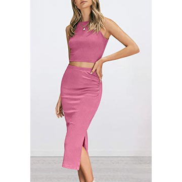 Chic PRETTYGARDEN Women's Summer Tank and Skirt Set