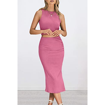 Chic PRETTYGARDEN Women's Summer Tank and Skirt Set