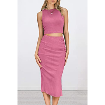 Chic PRETTYGARDEN Women's Summer Tank and Skirt Set