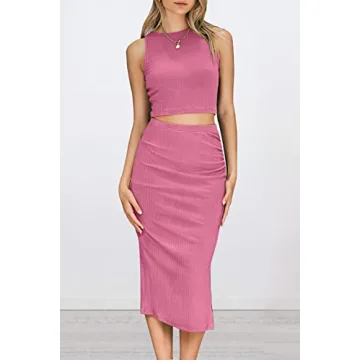 Chic PRETTYGARDEN Women's Summer Tank and Skirt Set