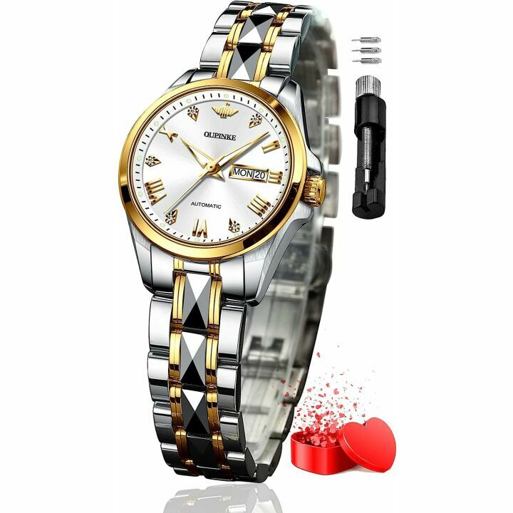 OLEVS Ladies Automatic Luxury Watch with Diamonds