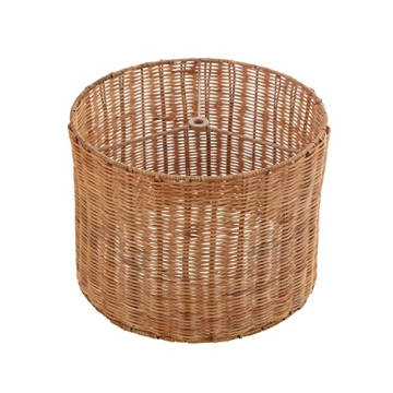 Aspen Creative 31604, Natural Rattan Spider Drum Shade, 12" Top x 12" Bottom x 9" Height