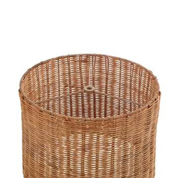Aspen Creative 31604, Natural Rattan Spider Drum Shade, 12" Top x 12" Bottom x 9" Height