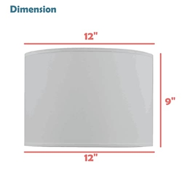 Aspen Creative 31604, Natural Rattan Spider Drum Shade, 12" Top x 12" Bottom x 9" Height