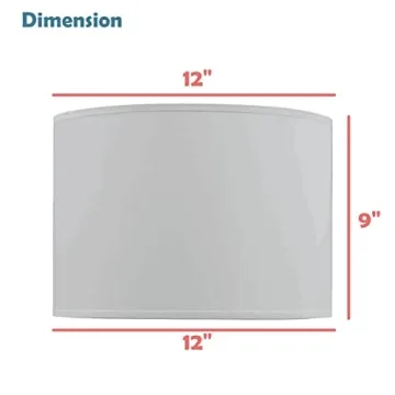 Aspen Creative 31604, Natural Rattan Spider Drum Shade, 12" Top x 12" Bottom x 9" Height