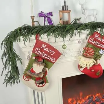 Artgar 6 Ft Pine - Real Touch Pine - Artificial Greenery - Christmas Decor for Mantel, Staircase, Tabletop, Indoor/Outdoor