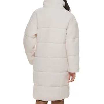 Levi's Long Length Quilted Teddy Coat - Stylish Warmth